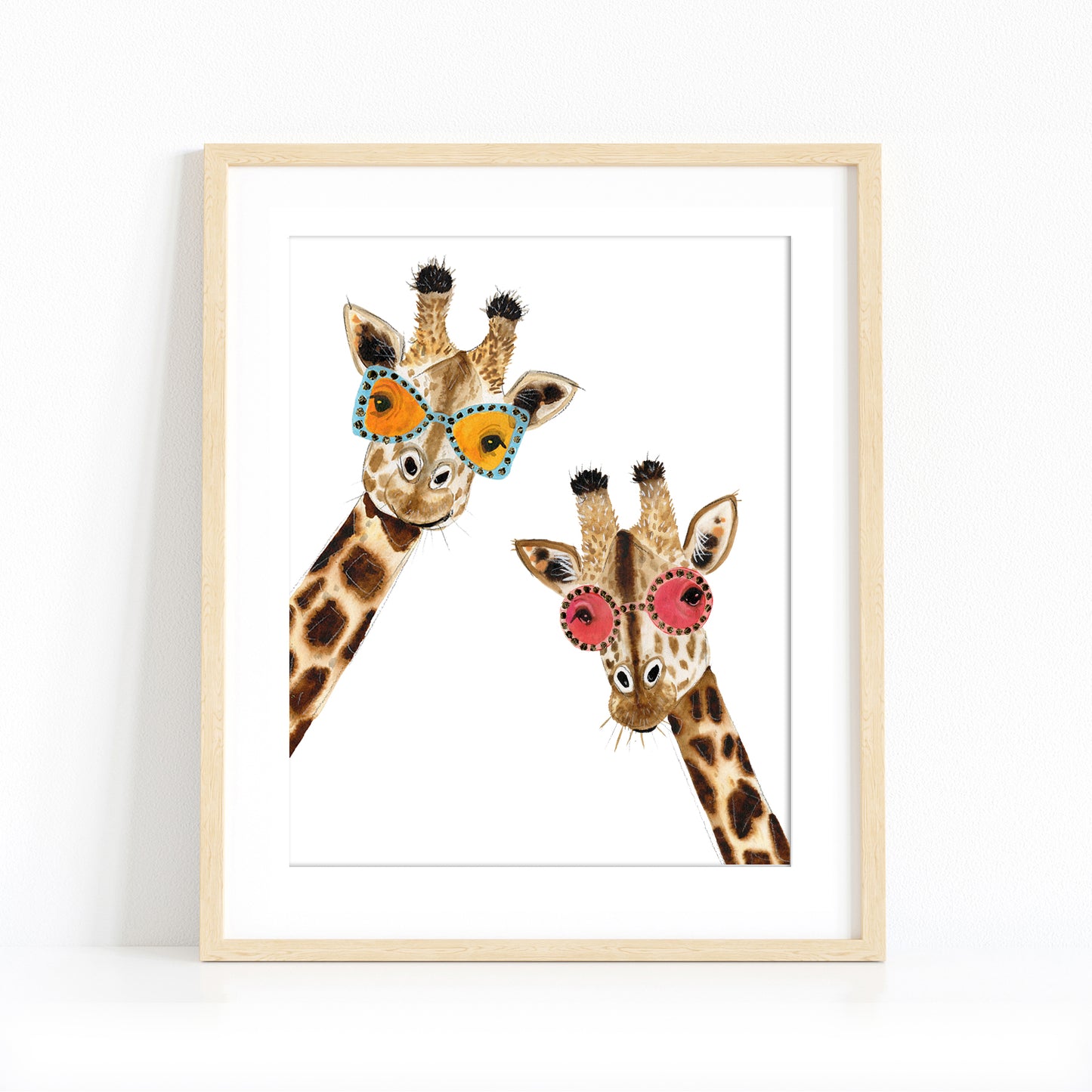 "Better Together" Giraffes Art Print