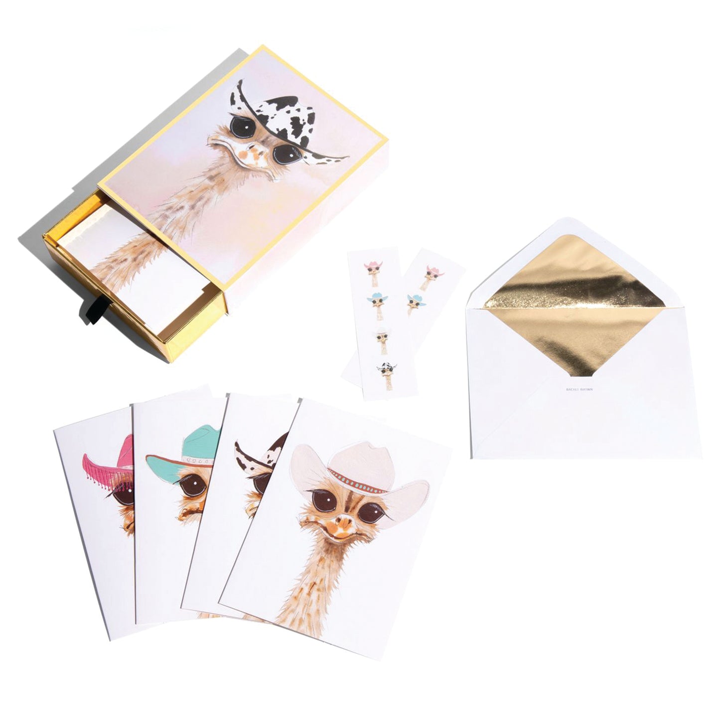 "Cowboy Ostrich" Notecard Set