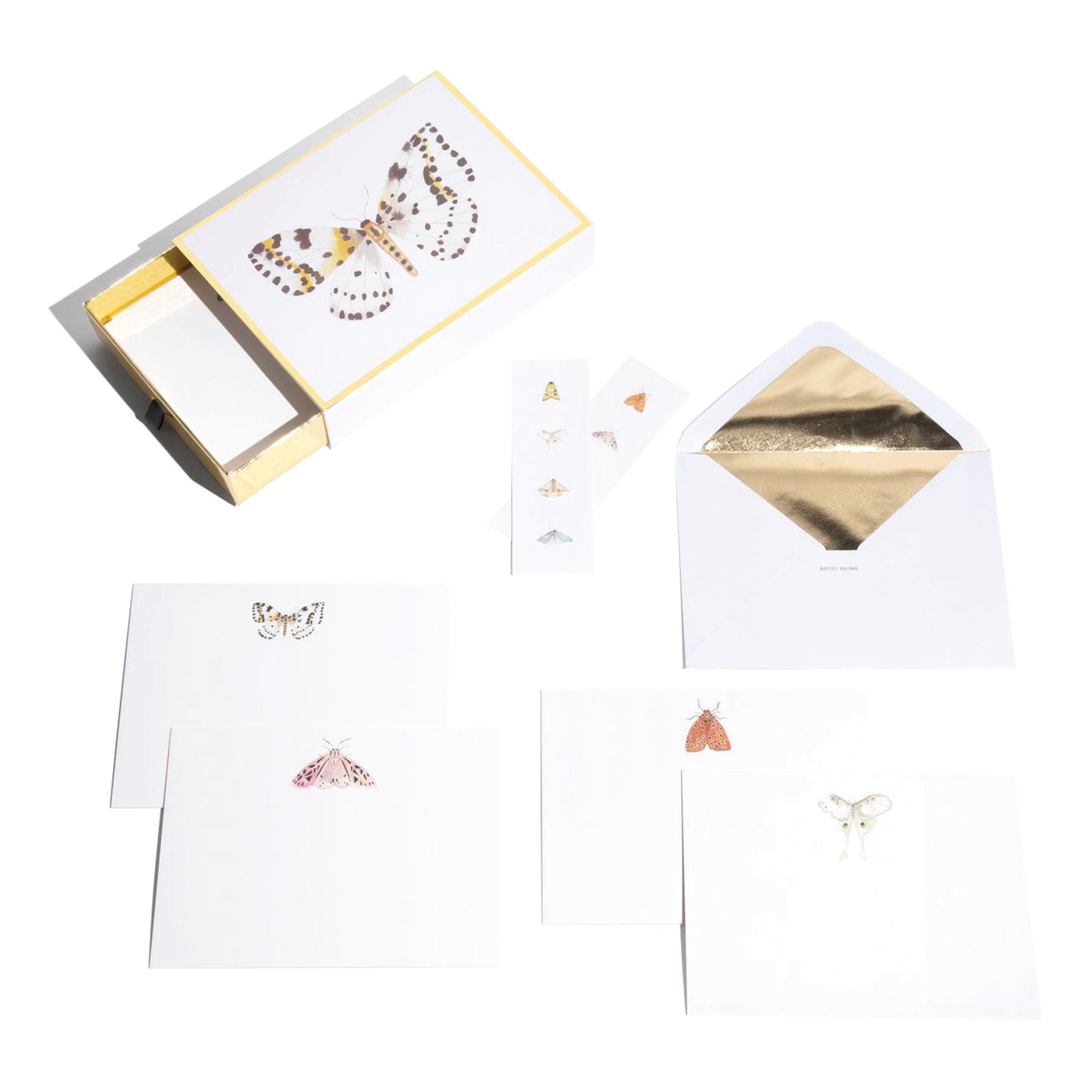 "Fly to the Light" Moths Notecard Set
