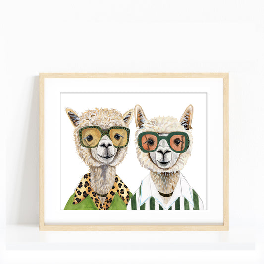 "Better Together" Alpacas Art Print