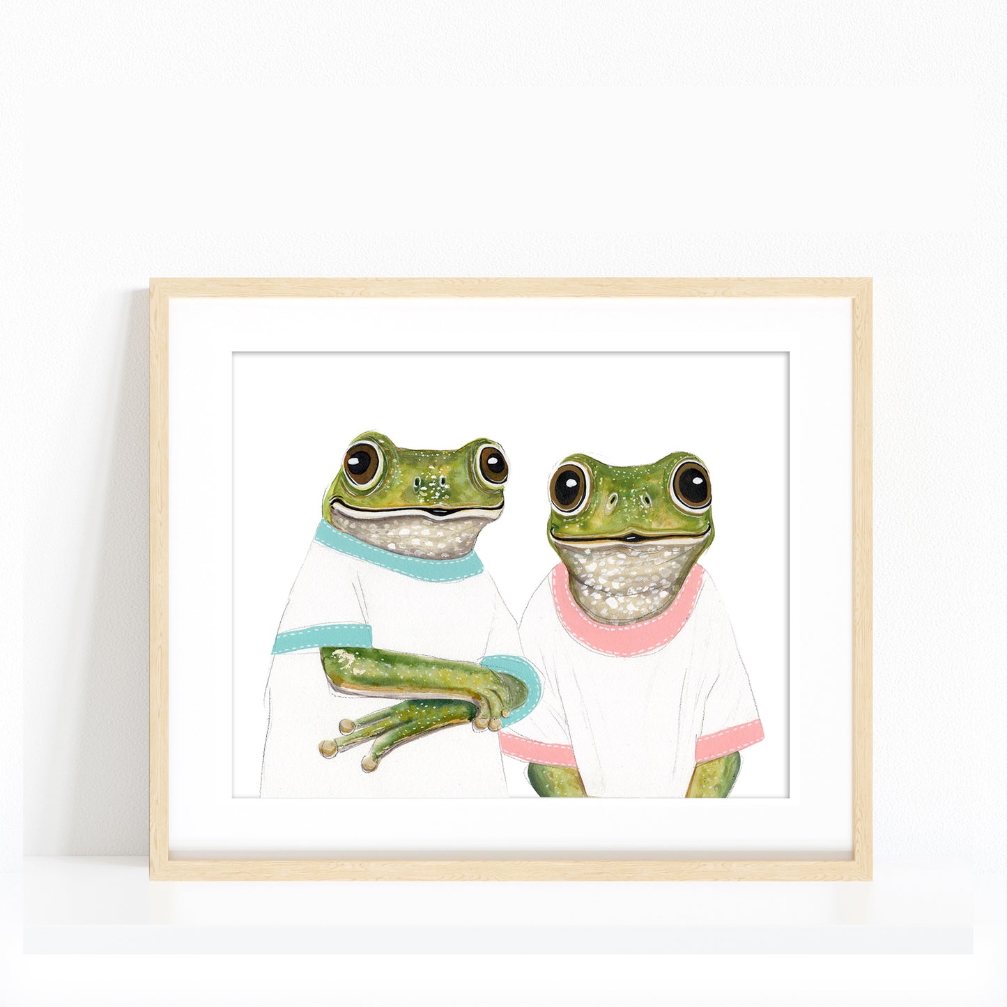 "Better Together" Frogs Art Print