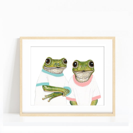 "Better Together" Frogs Art Print