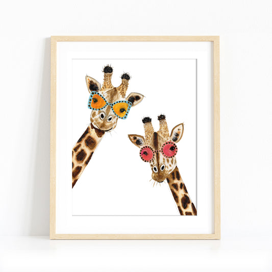 "Better Together" Giraffes Art Print