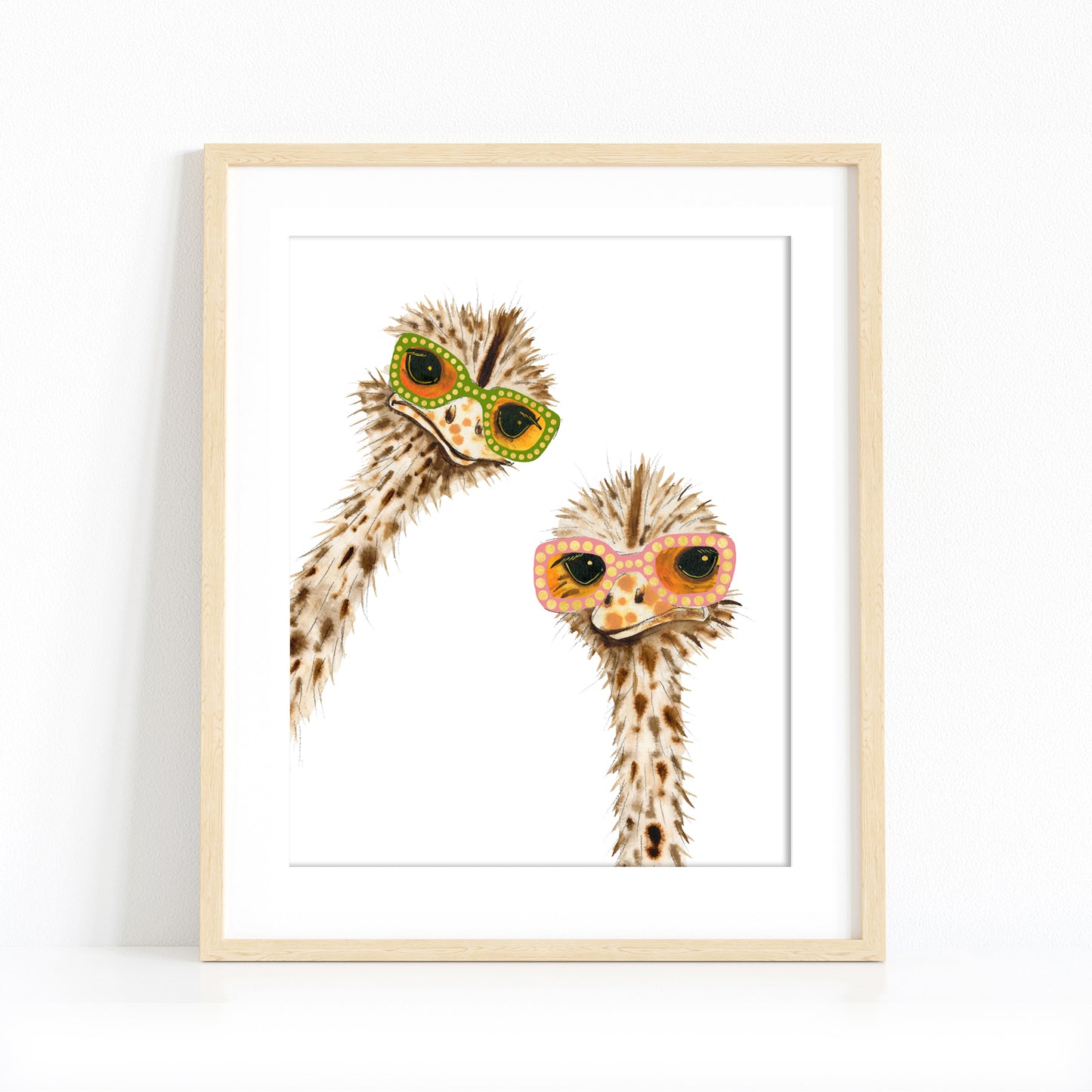 "Better Together" Ostrich Art Print