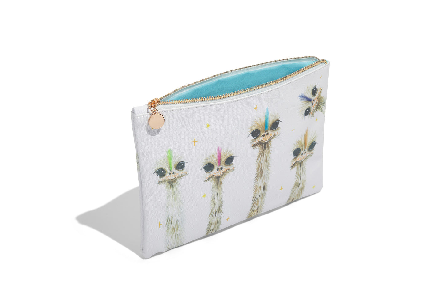 "Mohawk Ostriches" Zipper Pouch